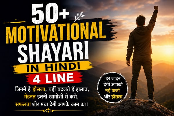 Motivational Shayari in Hindi 4 Line ❤️ | Zindagi Badalne Wali Best Motivational Shayari